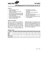 Datasheet HT1622 manufacturer Holtek